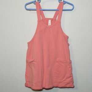 Good Girl Pink Sleeveless Cotton Dress with Pockets + Built-In Skort Size S